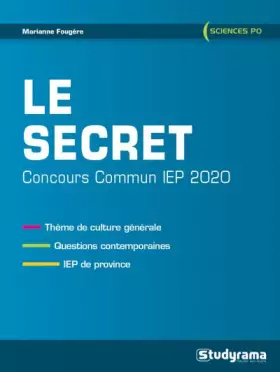 Couverture du produit · Thème 1 IEP concours commun 2020