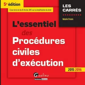 Couverture du produit · L'Essentiel des procédures civiles d'exécution 2015-2016, 5ème Ed.
