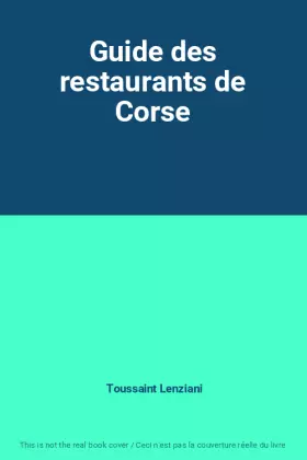 Couverture du produit · Guide des restaurants de Corse
