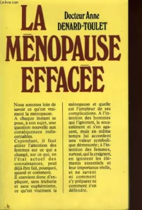 Couverture du produit · Menopause effacee