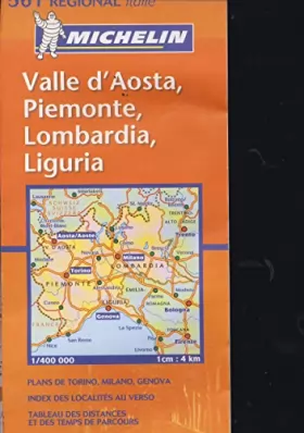 Couverture du produit · Carte routière : Lombardia, Piemonte, Valle d'Aosta, Liguria, N° 11561 (en italien)