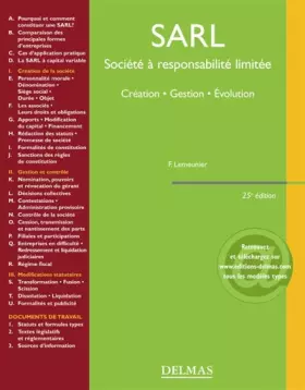 Couverture du produit · SARL Société à responsabilité limitée : Création, gestion, évolution