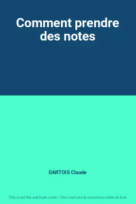 Couverture du produit · Comment prendre des notes