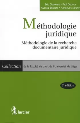 Couverture du produit · Méthodologie juridique: Méthodologie de la recherche documentaire