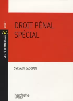 Couverture du produit · Droit pénal spécial