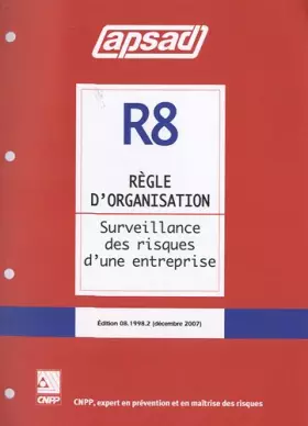 Couverture du produit · Règle d'organisation R8: Surveillance des risques d'une entreprise