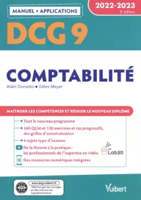 Couverture du produit · DCG 9 - Comptabilité : Manuel et Applications 2022-2023: Maîtriser les compétences et réussir le nouveau diplôme