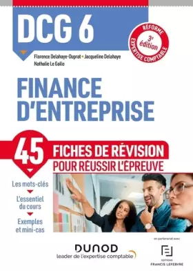 Couverture du produit · DCG 6 Finance d'entreprise - Fiches de révision - 3e éd.: Réforme Expertise comptable