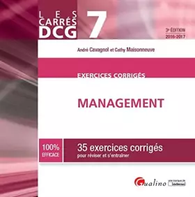 Couverture du produit · DCG 7 Management Exercices corrigés : 35 exercices corrigés pour réviser et s'entraîner