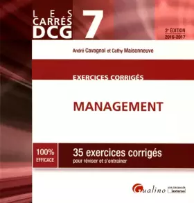 Couverture du produit · DCG 7 Management Exercices corrigés : 35 exercices corrigés pour réviser et s'entraîner