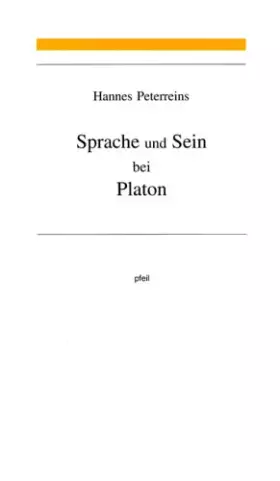 Couverture du produit · Sprache und Sein bei Platon.