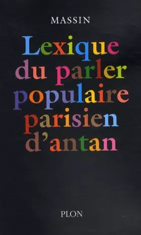 Couverture du produit · LEXIQUE PARLER POPULAIRE PARIS