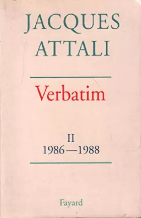 Couverture du produit · Verbatim Tome 2 1986-1988
