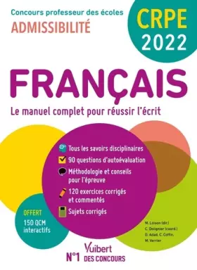 Couverture du produit · CRPE - Concours Professeur des écoles - Français: Ecrit 2022 - Nouveau concours