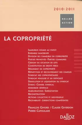 Couverture du produit · La copropriété 2012/2013 - 8e éd.: Dalloz Action