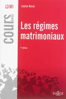 Couverture du produit · Les régimes matrimoniaux - 7e éd.