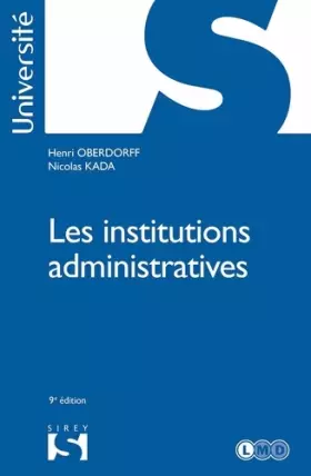 Couverture du produit · Les institutions administratives 9ed
