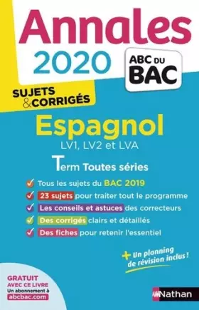 Couverture du produit · Annales ABC du Bac 2020 Espagnol Term L-ES-S