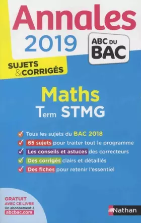 Couverture du produit · Annales ABC du BAC 2019 - Maths STMG