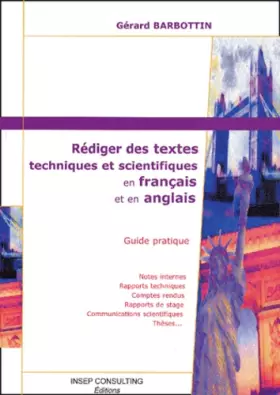 Couverture du produit · Rédiger des textes techniques et scientifiques en français et en anglais
