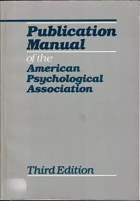 Couverture du produit · Publication Manual of the American Psychological Association