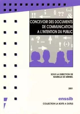 Couverture du produit · Concevoir des documents de communication à l'intention du public