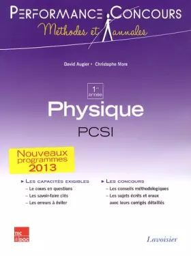Couverture du produit · Physique PCSI 1re année