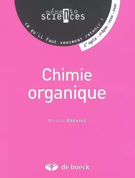 Couverture du produit · Chimie organique