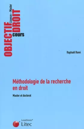 Couverture du produit · Méthodologie de la recherche en droit : Master et doctorat (ancienne édition)