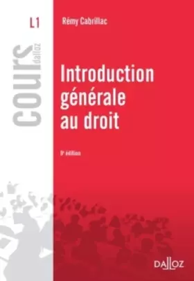 Couverture du produit · Introduction générale au droit - 9e éd.: Cours
