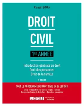 Couverture du produit · Droit civil 1re année: Introduction générale au droit - Droit des personnes - Droit de la famille (2019)