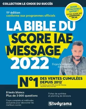 Couverture du produit · La bible du score IAE message 2022: 11e édition