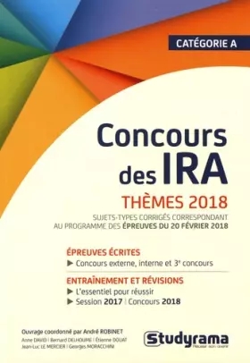 Couverture du produit · Concours des IRA Thèmes 2018