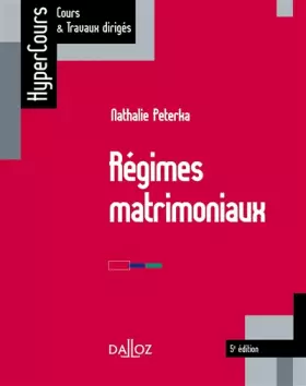 Couverture du produit · Régimes matrimoniaux