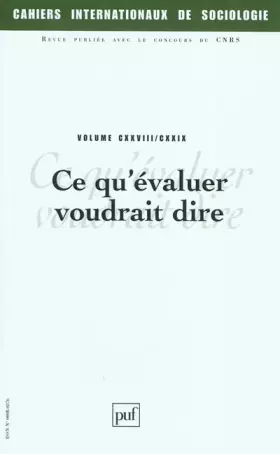 Couverture du produit · Cahiers internationaux de sociologie 2010 - vol. 128/129