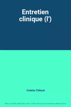 Couverture du produit · Entretien clinique (l')