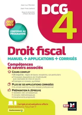 Couverture du produit · DCG 4 - Droit fiscal - Manuel et applications - Millésime 2022-2023