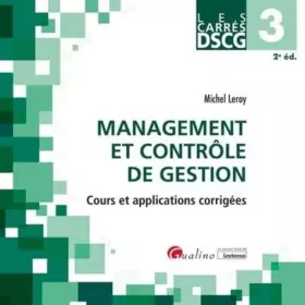 Couverture du produit · DSCG 3 - Management et contrôle de gestion: Cours et applications corrigées