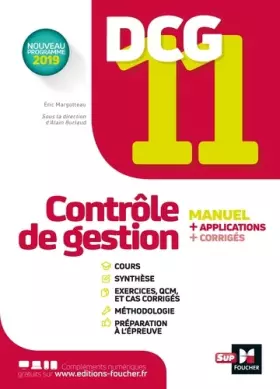 Couverture du produit · DCG 11 - Contrôle de gestion - Manuel et applications 2022-2023