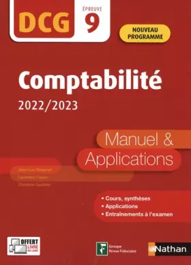 Couverture du produit · Comptabilité - DCG 9 - Manuel et applications - 2022-2023