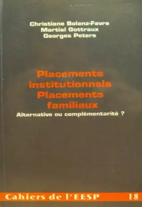 Couverture du produit · Placements institutionnels placements familiaux, N°18