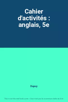 Couverture du produit · Cahier d'activités : anglais, 5e
