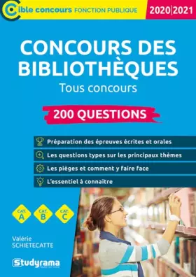 Couverture du produit · Concours des bibliothèques.Tous concours 2020/2021: 200 questions