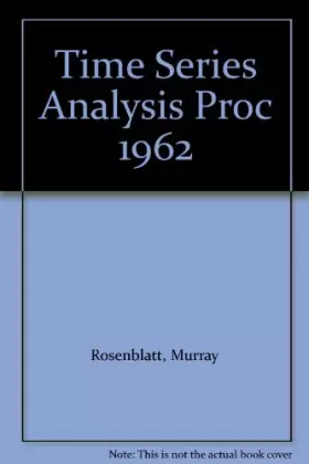Couverture du produit · Time Series Analysis