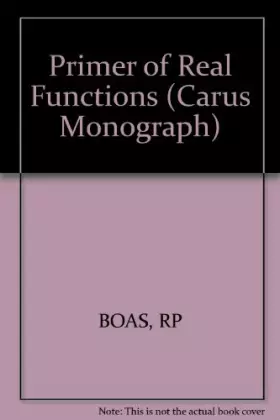Couverture du produit · Primer of Real Functions