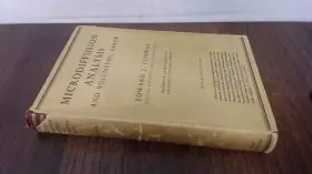 Couverture du produit · Microdiffusion Analysis and Volumetric Error