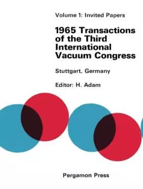 Couverture du produit · 1965 Transactions of the Third International Vacuum Congress: Invited Papers
