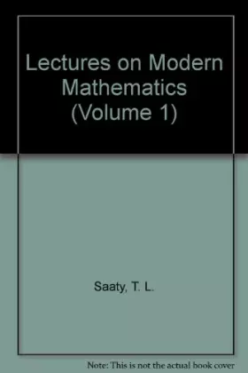 Couverture du produit · Lectures on Modern Mathematics