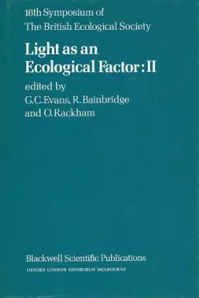 Couverture du produit · Light As an Ecological Factor (Symposium of the British Ecological Society)