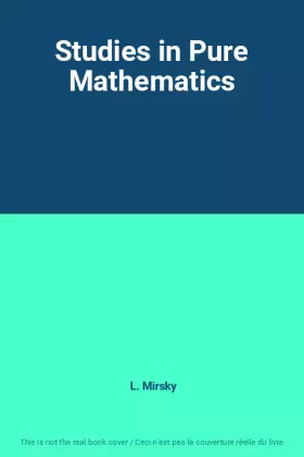 Couverture du produit · Studies in Pure Mathematics